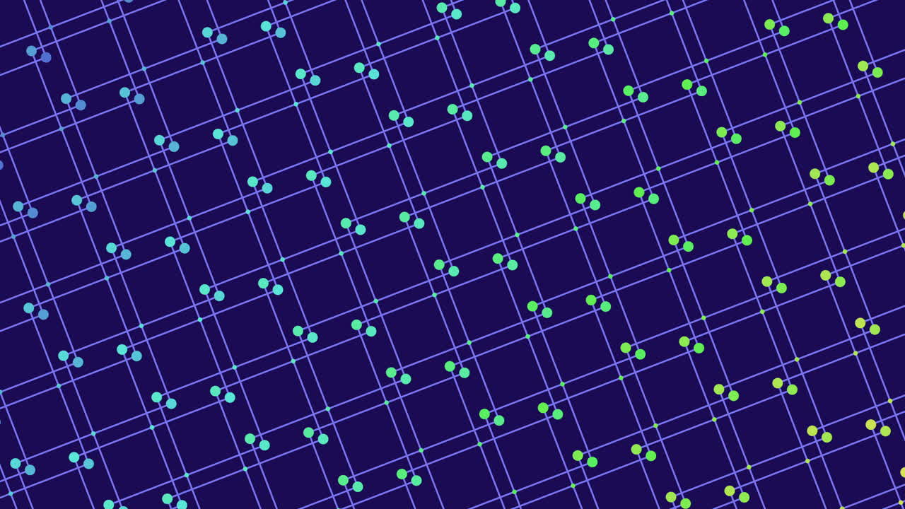 네온 도트가 있는 보라색 큰 사각형 미래형 패턴