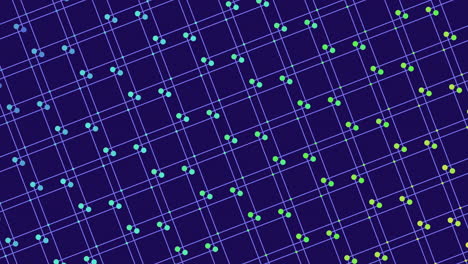 purple big squares futuristic pattern with neon dots