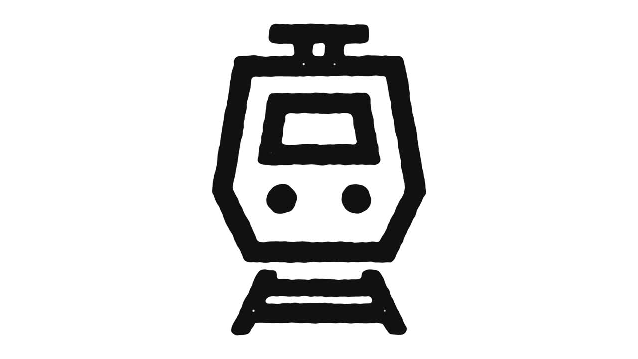 지하철 아이콘 애니메이션 영상 & 알파 채널