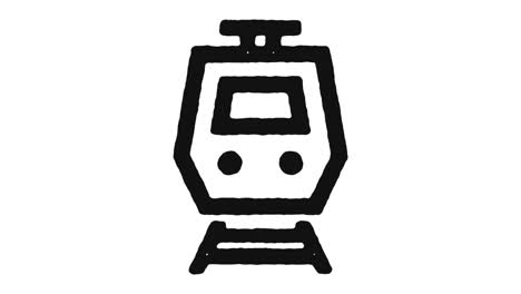 subway icon animation footage & alpha channel