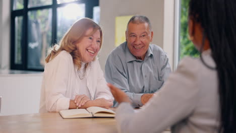 reunión de negocios con personas de edad avanzada