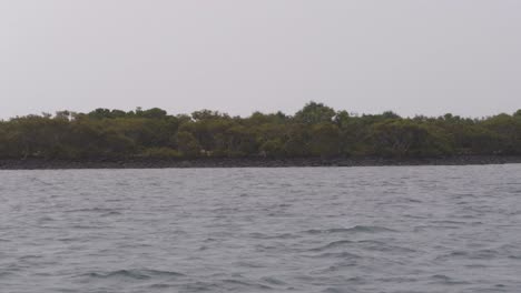 Vista-De-La-Costa-Desde-Un-Ferry-De-Crucero-A-La-Isla-De-North-Stradbroke