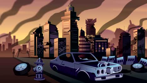 city in ruins
