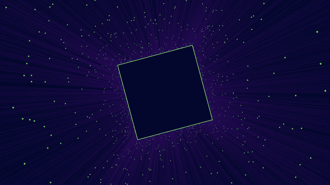 A minimalistic image showcasing a black and purple background with a floating square shape in the center, creating a simplistic and visually striking composition
