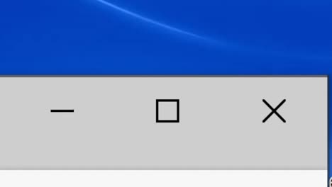 Mouse Cursor Slides Over And Minimizes Window Box on Web Page. Device Screen View of Cursor Clicking to Minimize Browser. Viewpoint Click Decrease Size Top Right Over The Internet Network Website.