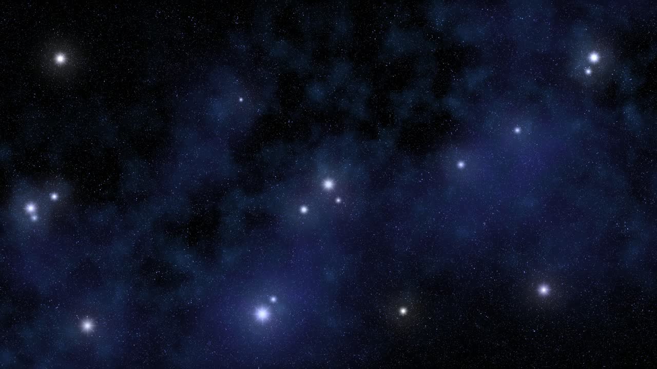 campo de estrellas centelleantes con gas nebulosa