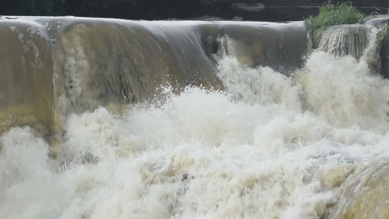 Water flowing from water fall at Bhatinda water falls in Dhanbbad, Jharkhand in India