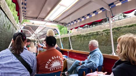 people enjoying a scenic boat ride