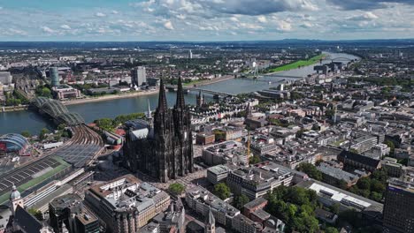 dominating the cityscape of cologne, tallest twin-spired church in the world