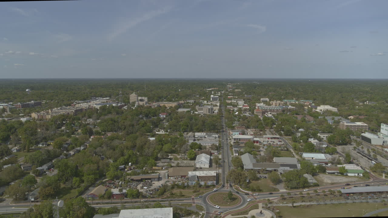 Gainesville Florida Aerial v2 birdseye view ot the depot park and surrounding areas - DJI Inspire 2, X7, 6k - March 2020