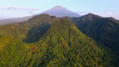 Aerial-view-of-Beautiful-wilderness-view-with-mountain