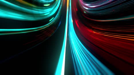 4k seamless loop flying into abstract tunnel, sci-fi space time warp. futuristic technology abstract seamless vj for tech titles and background. motion graphic internet, speed, big data. 3d render