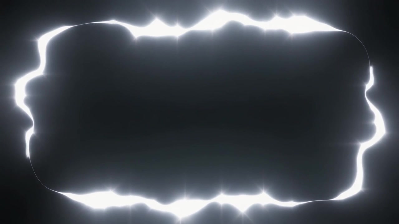Glödande vit abstrakt energiram-animation