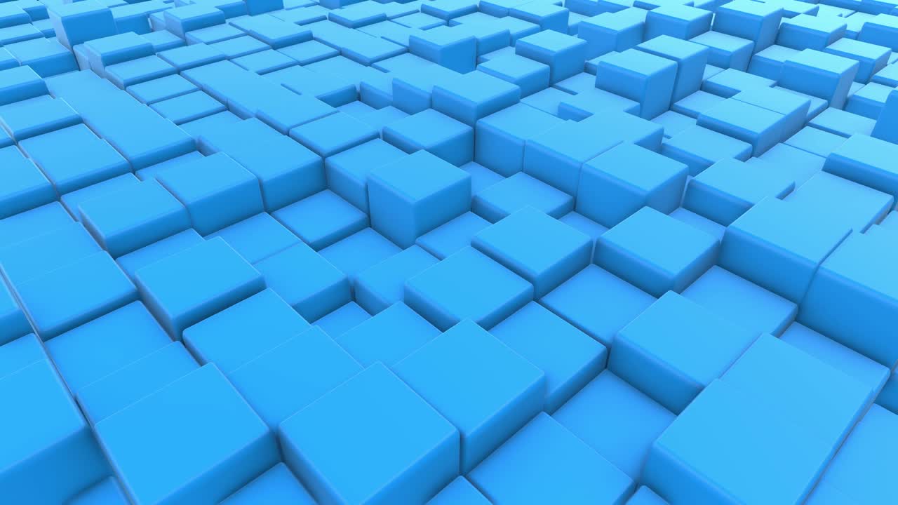 movimiento de cubos azules bucle de superficie