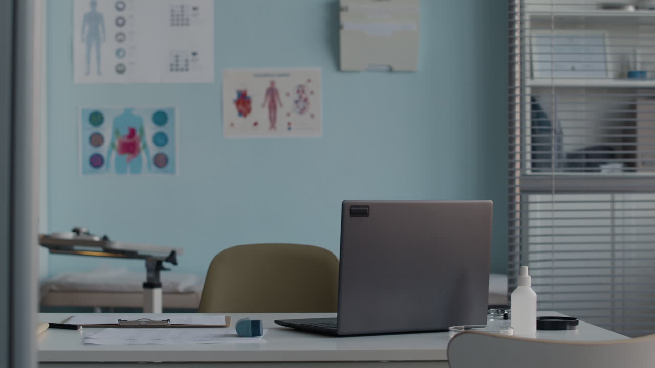Doctor's office with laptop