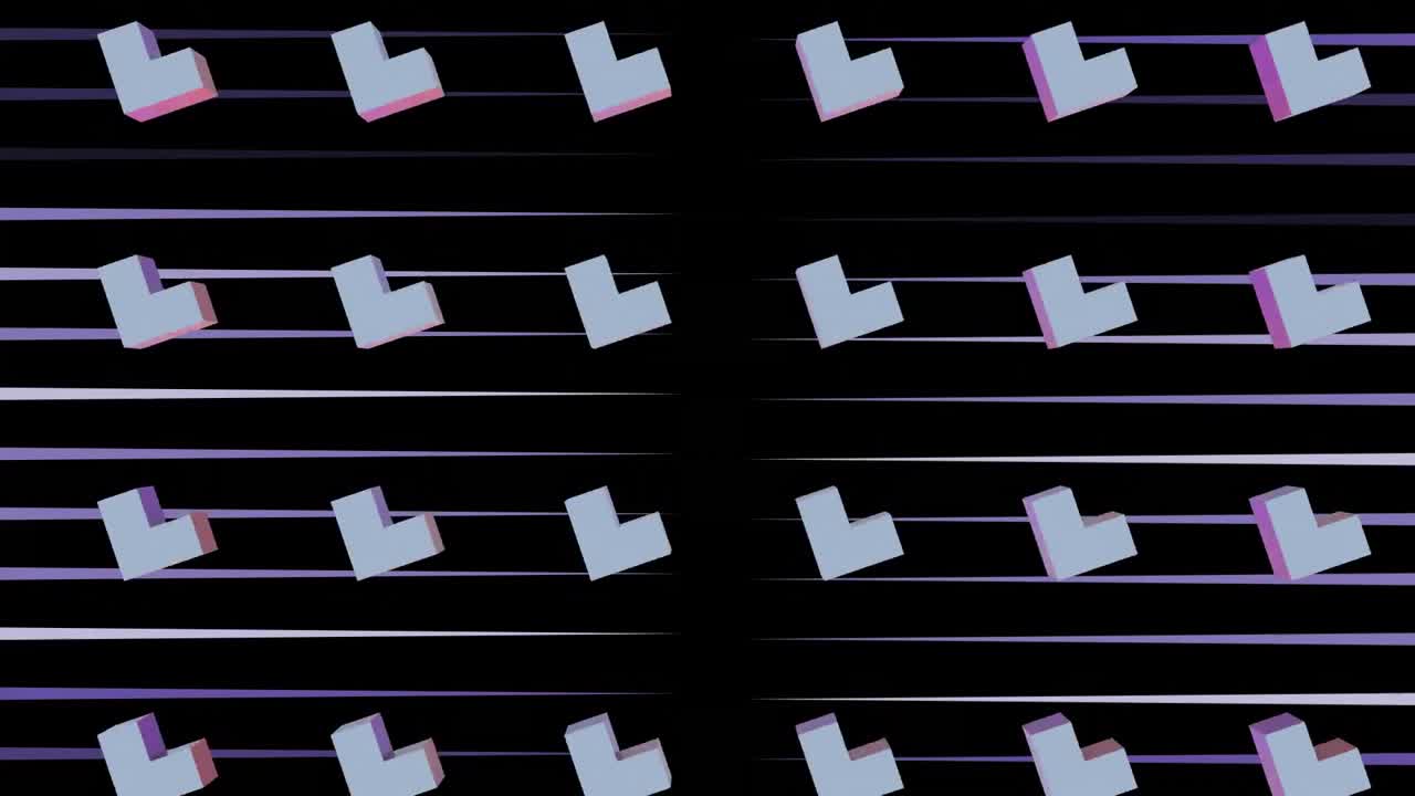 animación de formas de colores con fondo negro