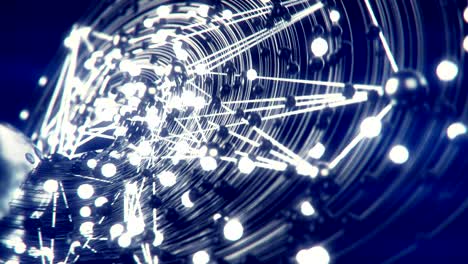 abstract spheres and glowing orbs.