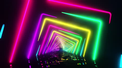 túnel de luz de neón