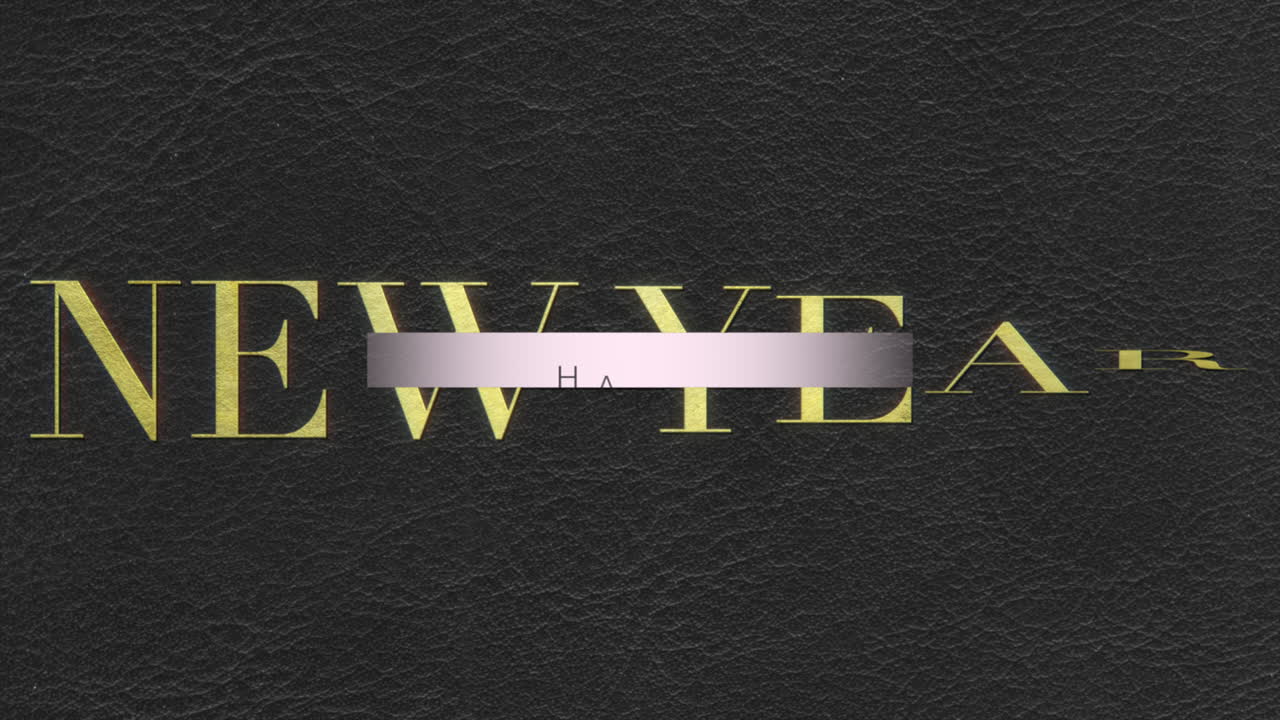 texto moderno de feliz año nuevo en gradiente negro