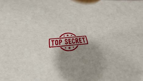 top secret confidencial sello y animación de bucle de estampado