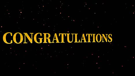 congratulations message text animation motion graphics