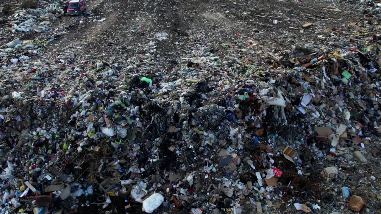 vista aérea de un vertedero