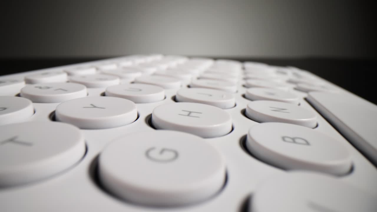 Close-up of a White Keyboard
