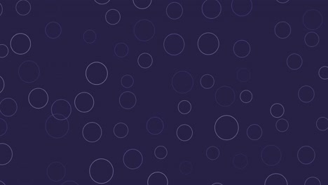 animación digital de múltiples formas circulares grises contra un fondo púrpura