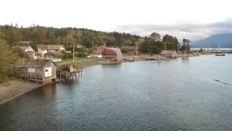 drone-shot-in-a-fishing-village