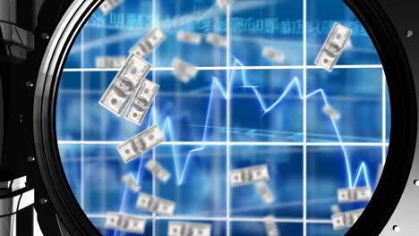 moving cash, graphs and map inside a vault