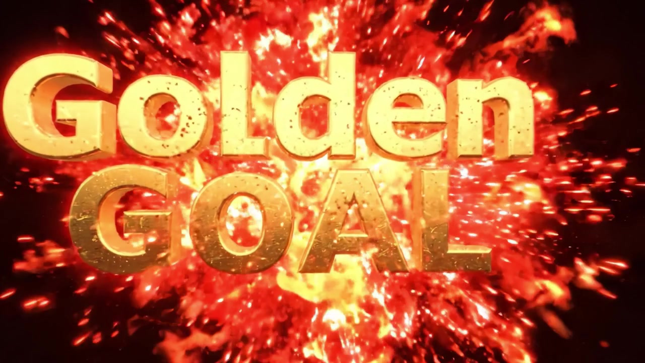 Visualizzazione dinamica del tema 'Golden Goal' in una combinazione di colori vivace con uno sfondo testurizzato, che evoca eccitazione e celebrazione in un contesto sportivo o di gioco.