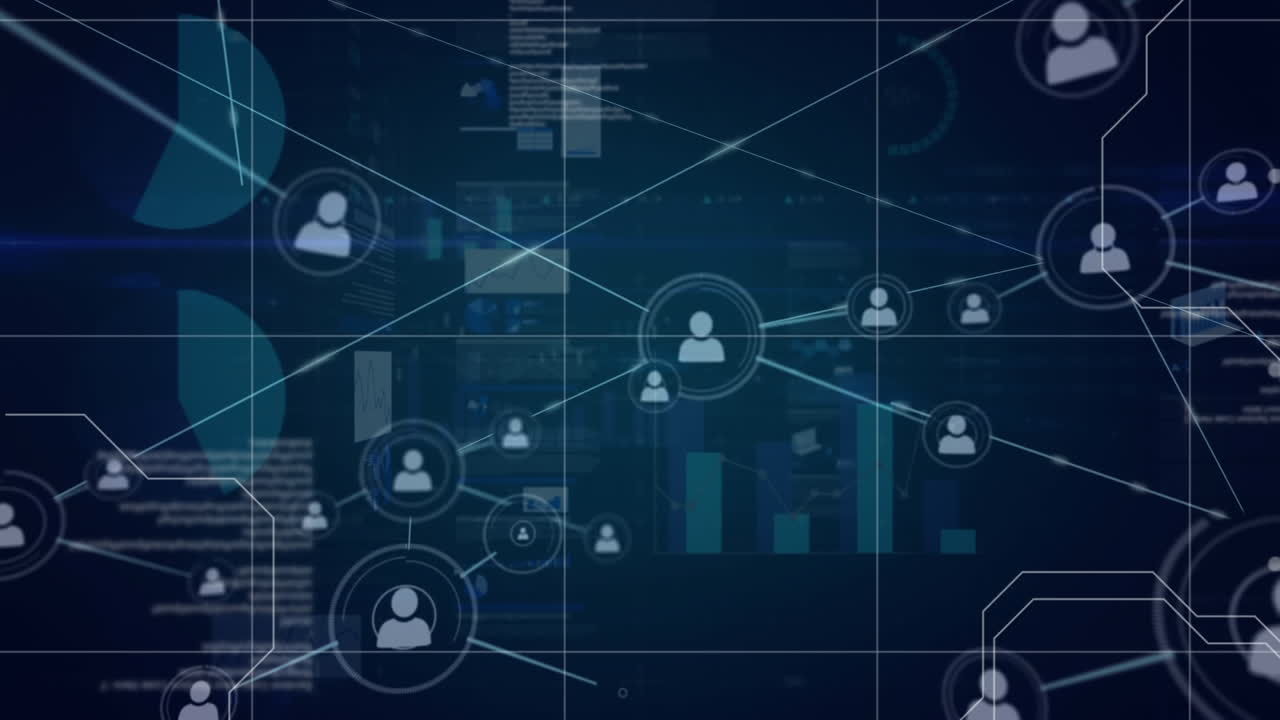 Profile icons with program codes and graphs