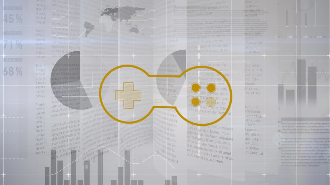 비디오 게임 콘솔의 애니메이션 및 금융 데이터 처리