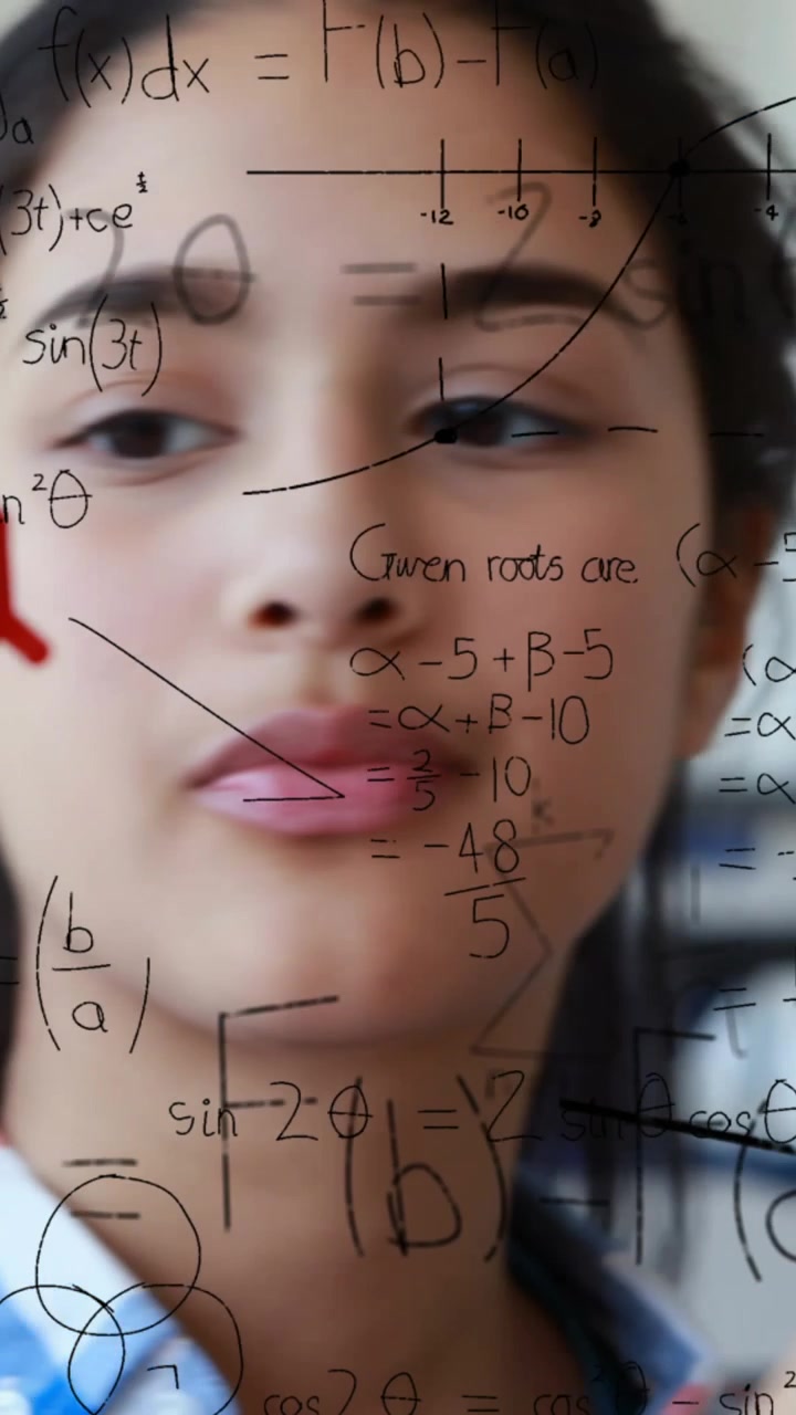 Animation of mathematical formulae over student using microscope