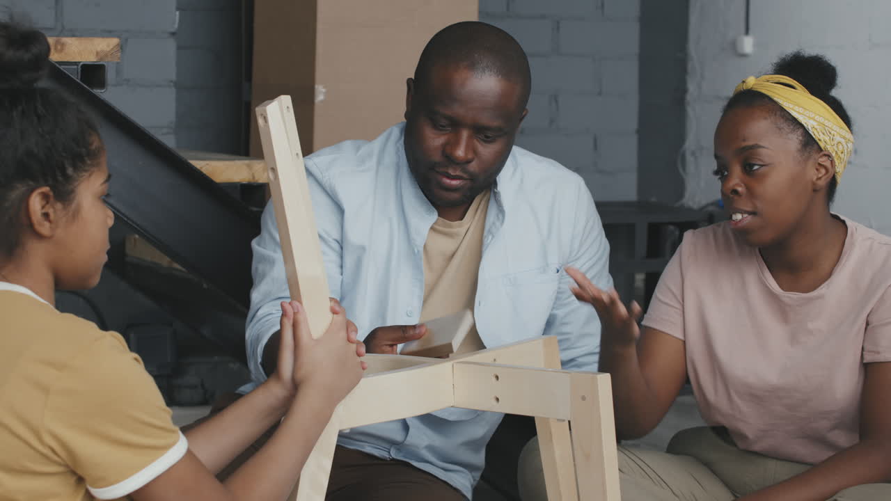 Family assembling furniture