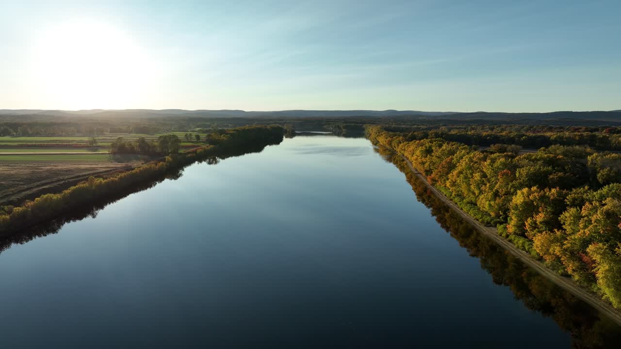 Serene Autumn River Landscape
