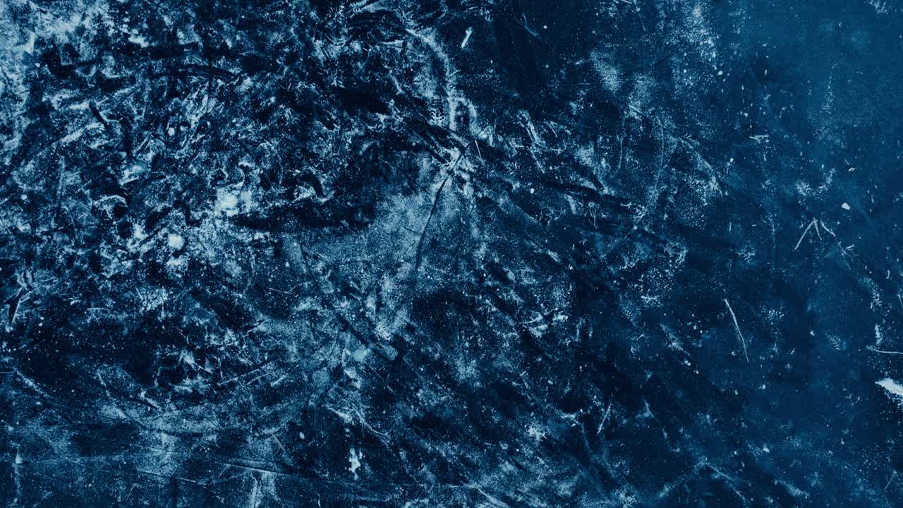 Indre Fosen, Trondelag County, Norway - Omundvatnet's Surface Blanketed in Snow - Aerial Top Down