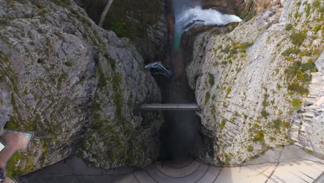 drone video captures the dramatic landscapes around vajont dam.