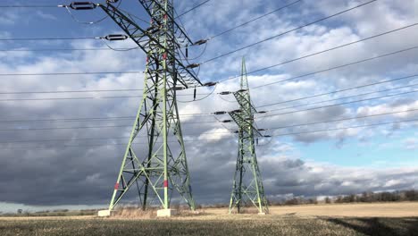 high voltage pole in the middle of field