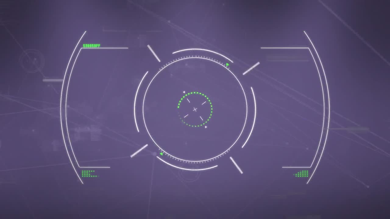 animación del escaneo de alcance con red de conexiones