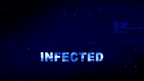 infected text digital noise twitch glitch distortion effect error animation.