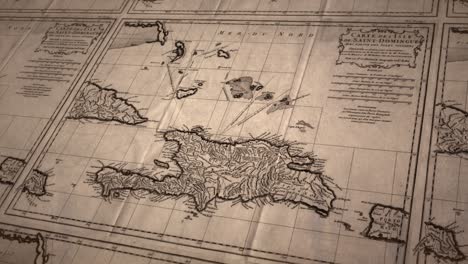 antique map of santo domingo and surrounding caribbean islands