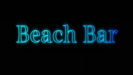 emerging blue beach bar neon billboard