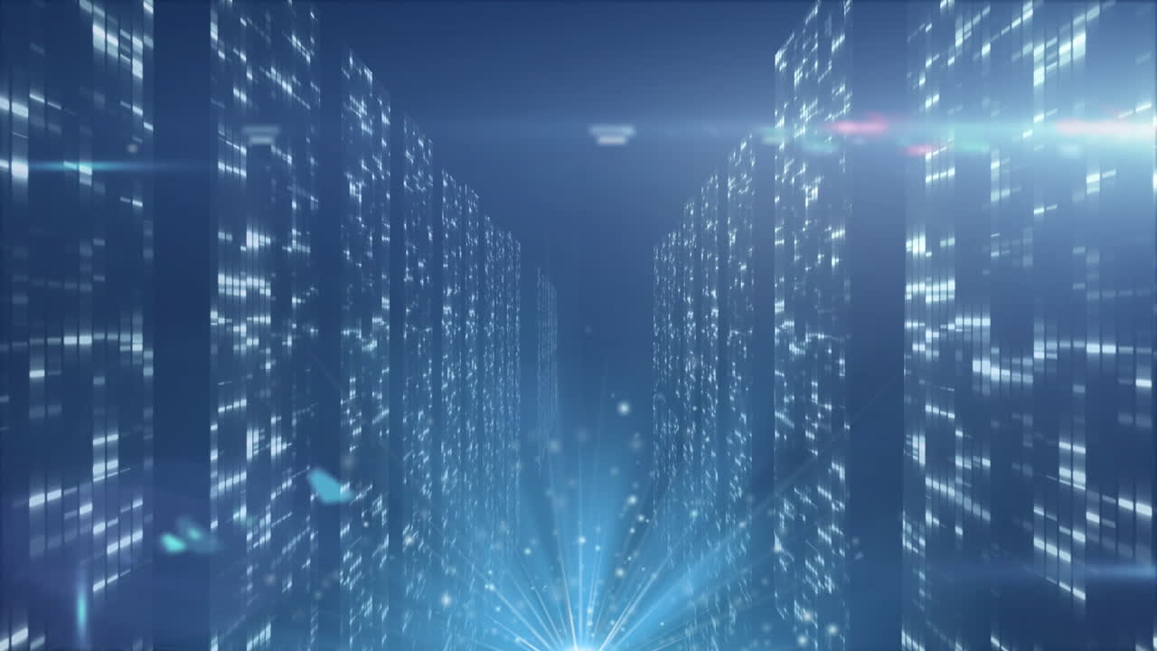 Animation of data processing over computer server