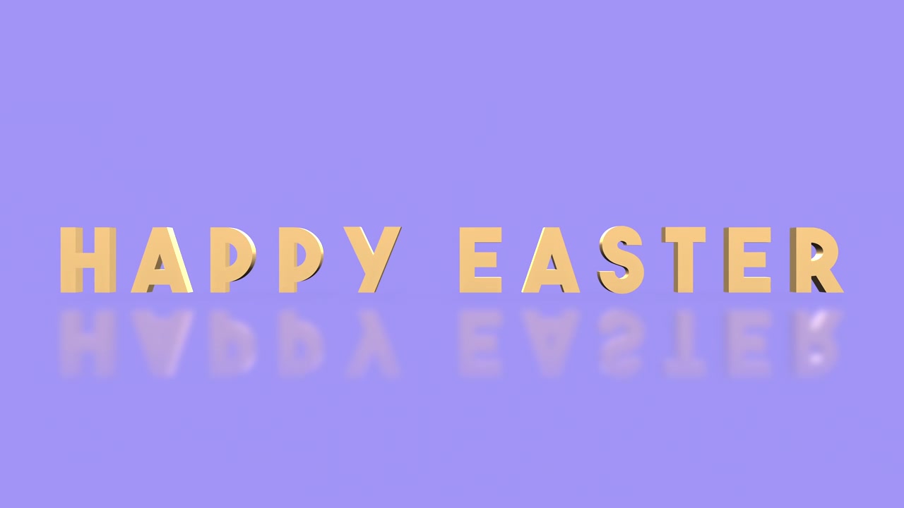 "Buona Pasqua" dorato luccica su riflesso d'acqua blu