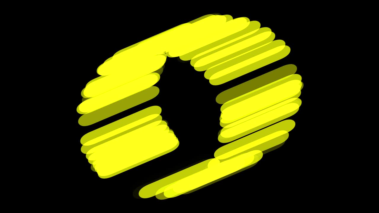 움직이는 원과 함께 검은 바탕