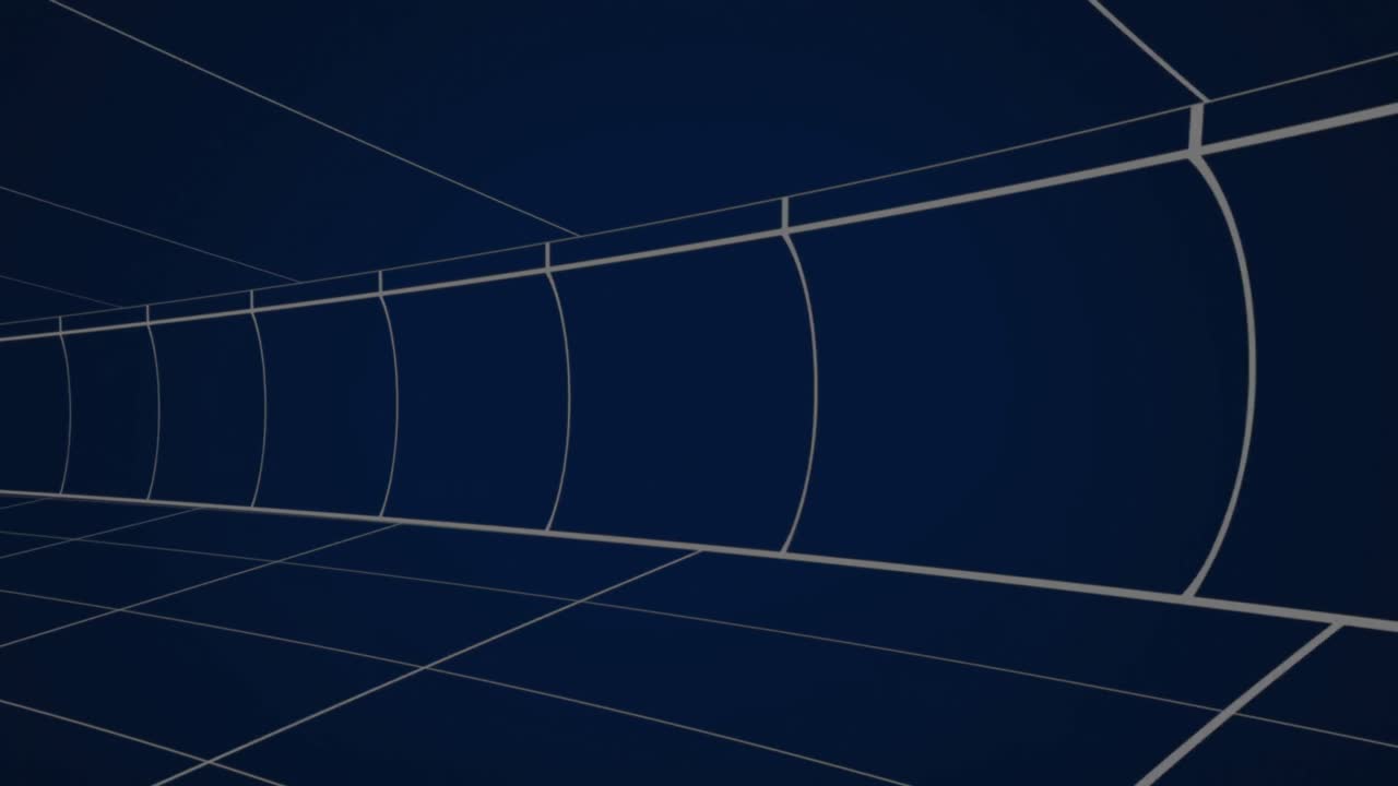 파란색 배경에 움직이는 그리드 선 4k