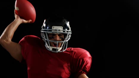 american football player throwing the ball 4k