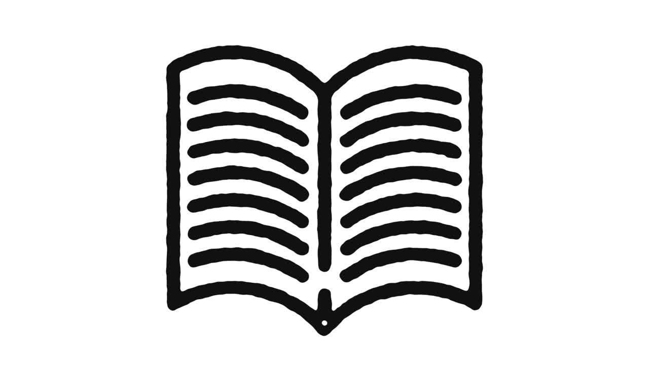 Reading Icon Animation Footage & Alpha Channel