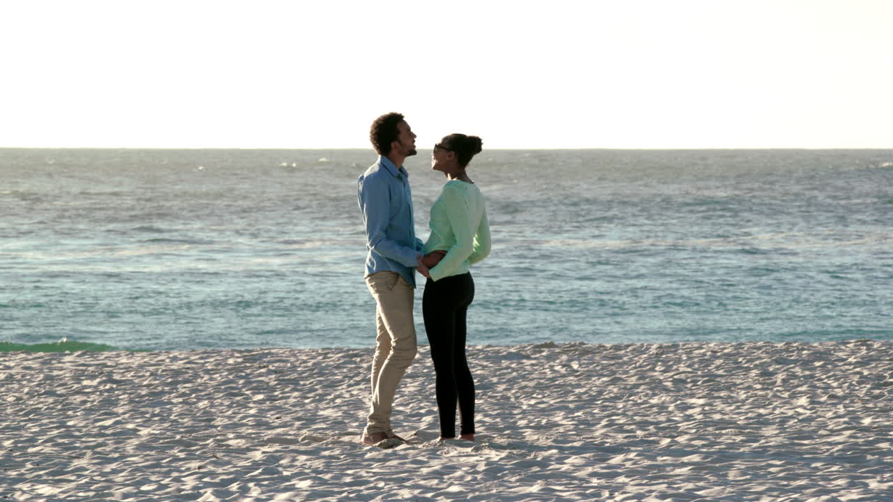 Enjoying each other's company at the beach